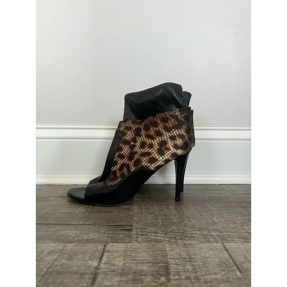 Giuseppe Zanotti cheetah leather bootie heels - Picture 2 of 5